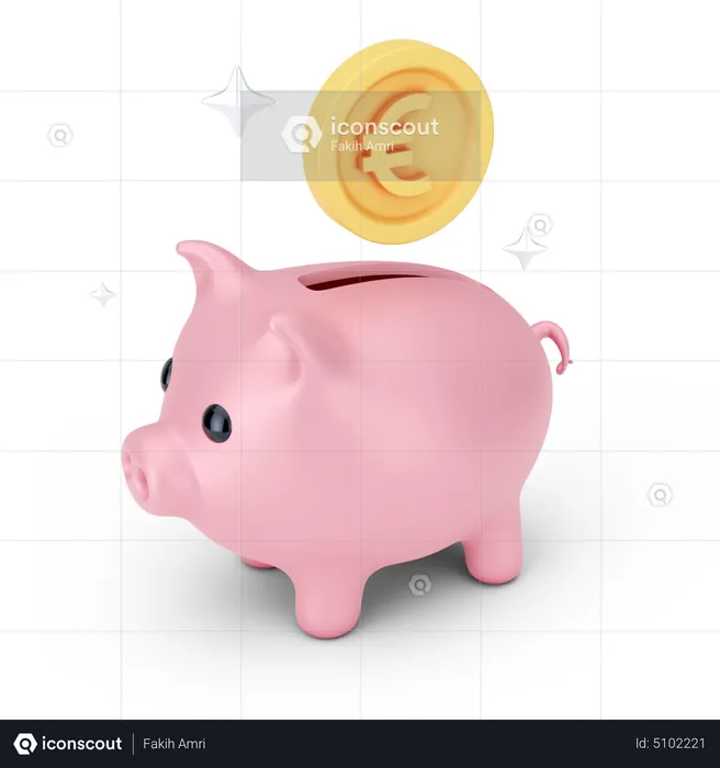 Économies en euros  3D Icon
