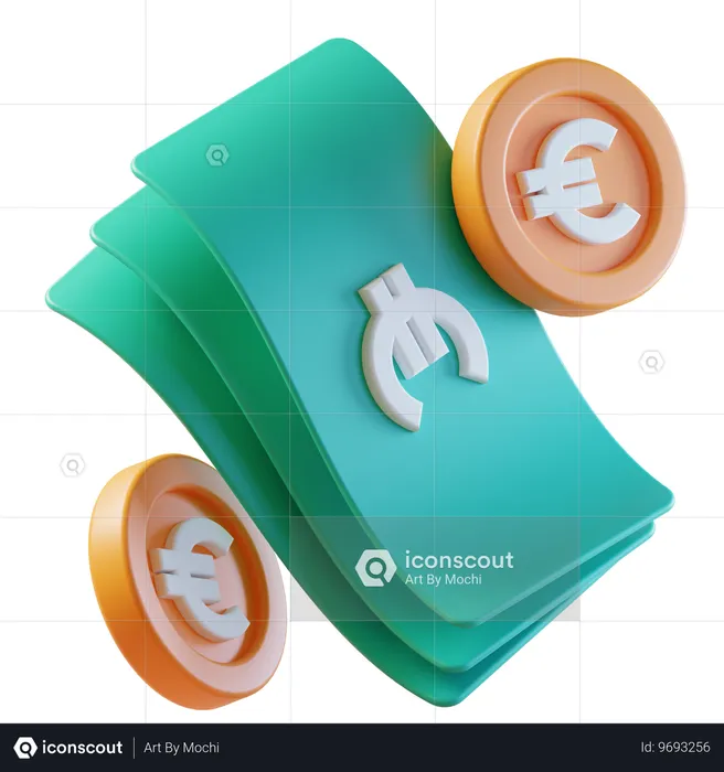 Euro-Geld  3D Icon