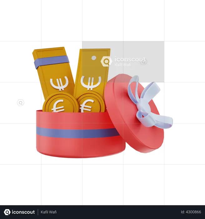 Euro-Geldprämie  3D Illustration