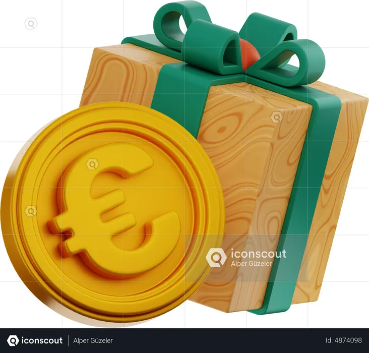 Euro Gift Price  3D Icon