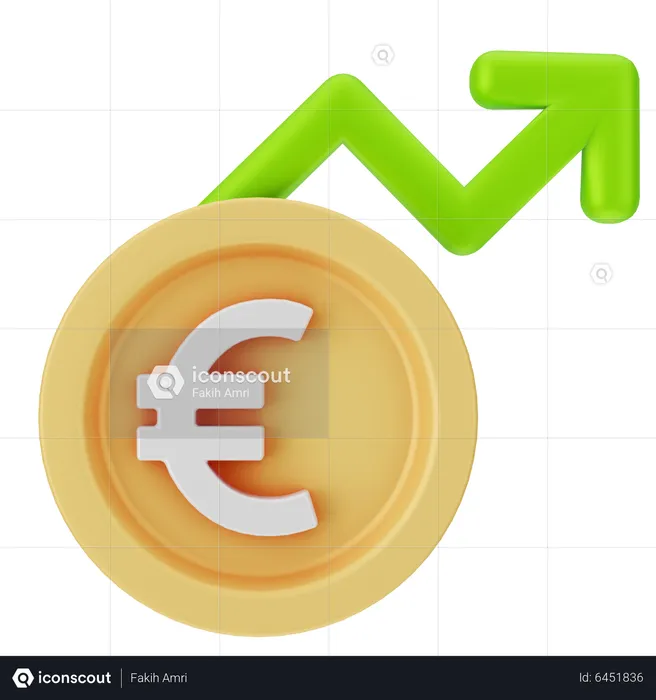 Euro Growth  3D Icon