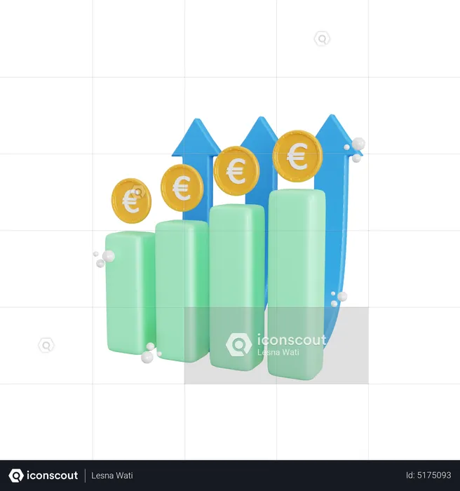 Euro-Wachstum  3D Icon