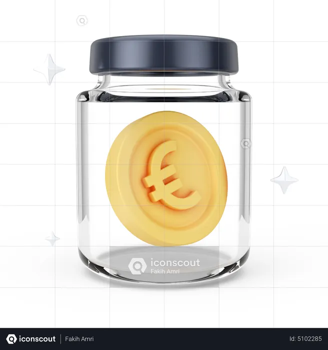 Euro Jar  3D Icon