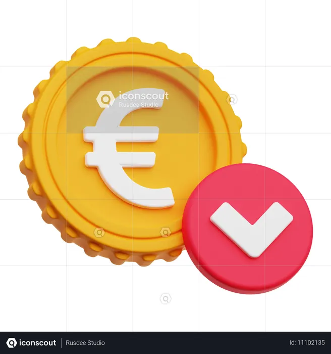 Euro Loss  3D Icon