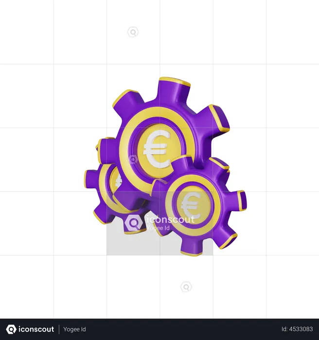 Euro Management  3D Illustration