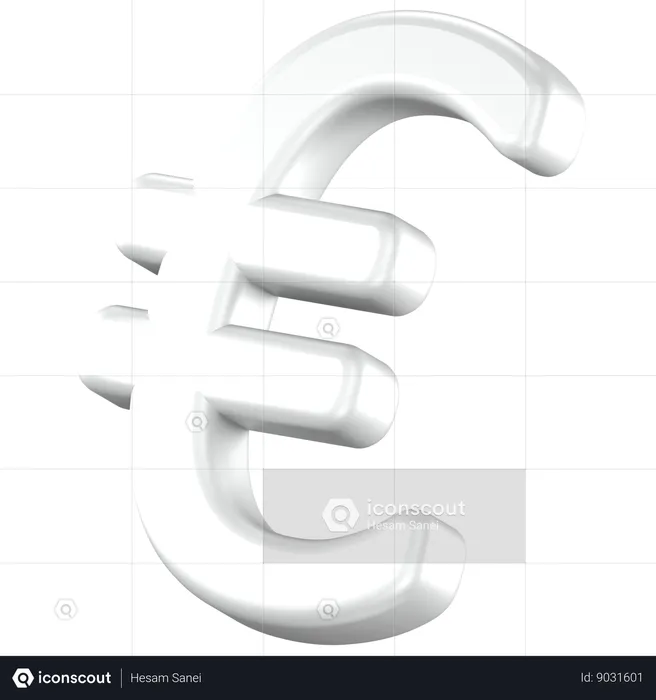 Moeda de euro  3D Icon