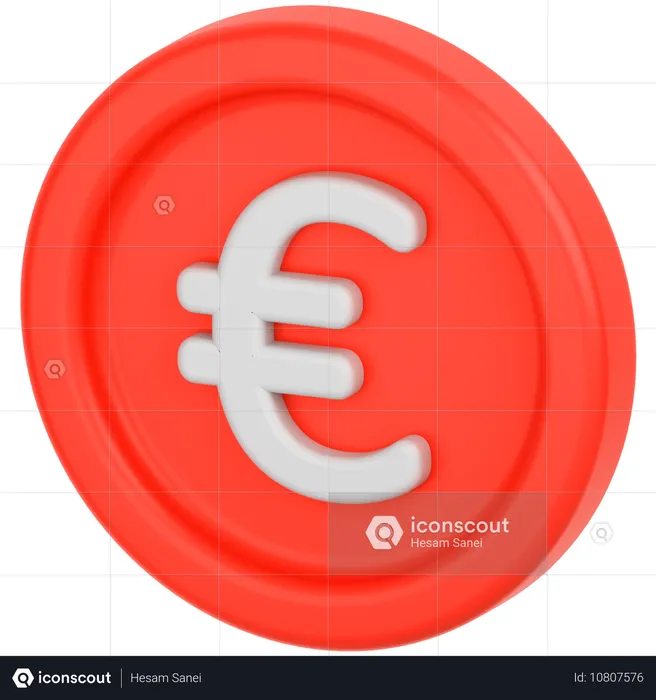 Moeda de euro  3D Icon