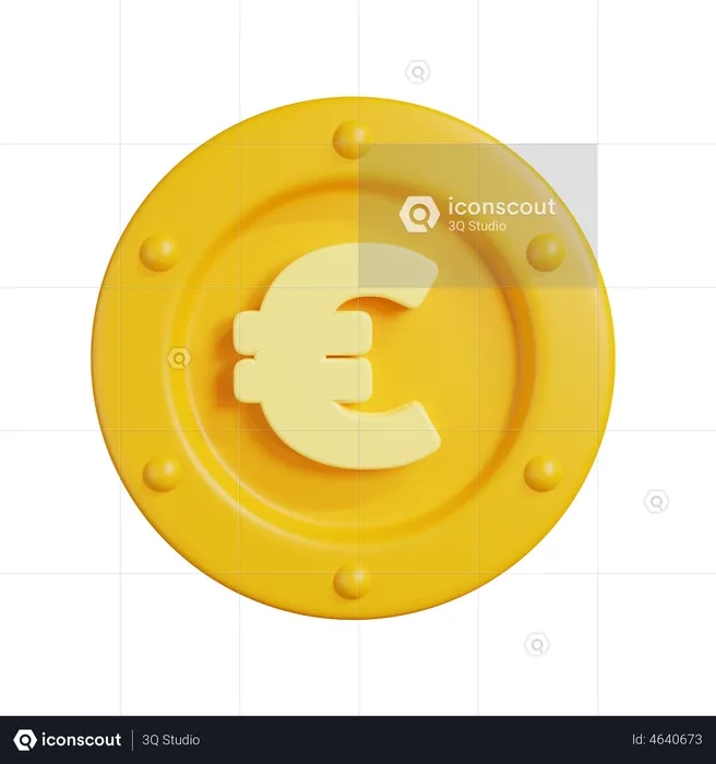 Moeda de euro  3D Illustration