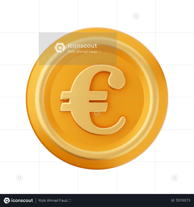 Moeda de euro  3D Icon