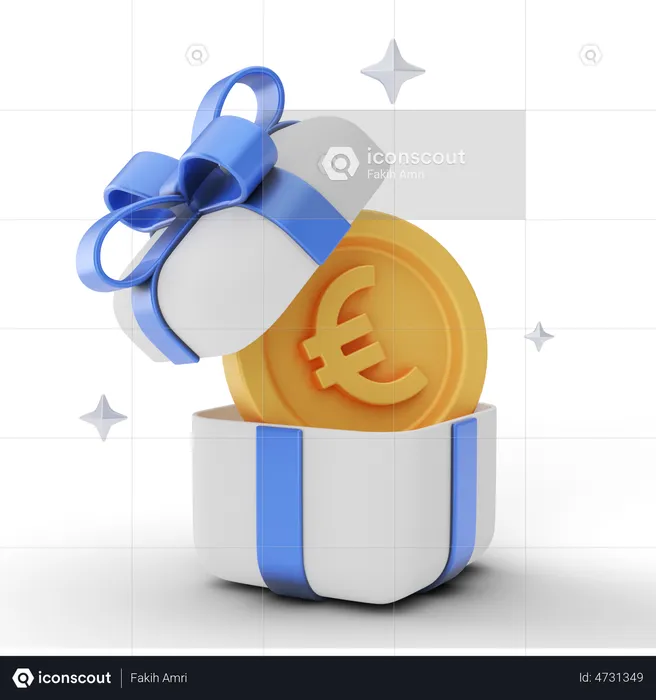Euro Money Box  3D Illustration