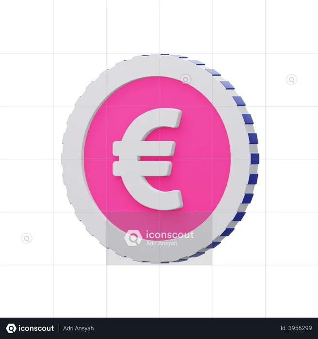 Euro-Münze  3D Illustration