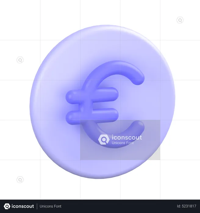 Euro-Münze  3D Icon