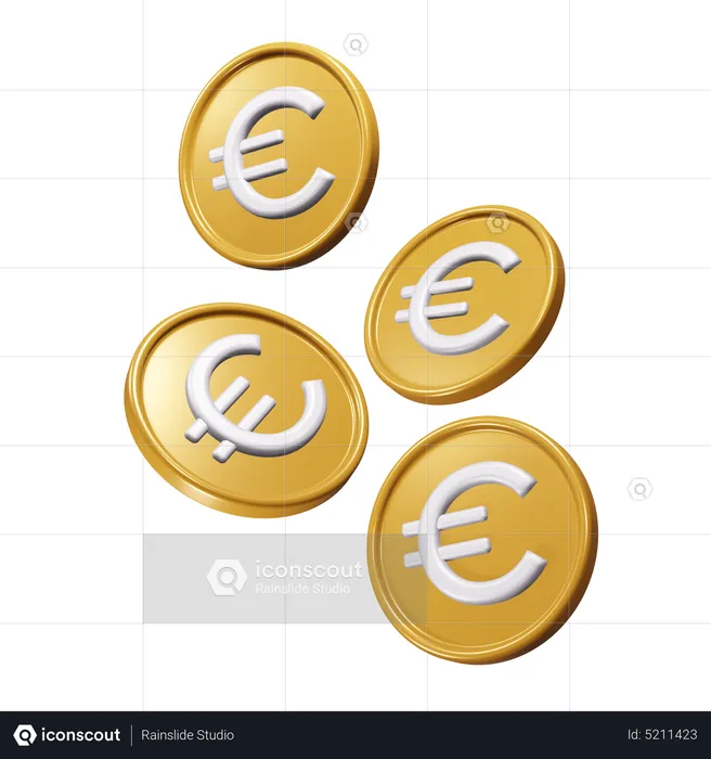 Euro-Münzen  3D Icon
