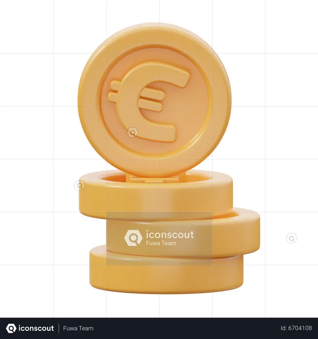 Euro-Münzen  3D Icon