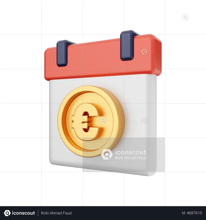Euro Payment Schedule  3D Illustration