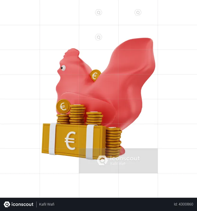 Euro savings  3D Illustration