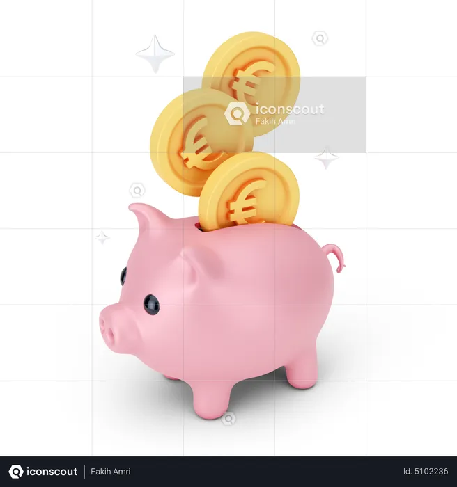 Euro Savings  3D Icon
