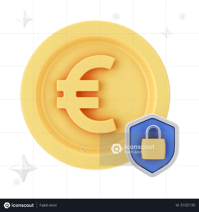 Euro Sicherheit  3D Icon