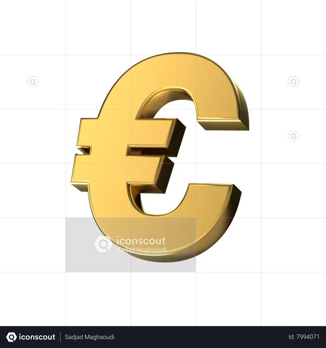 Euro Sign  3D Icon