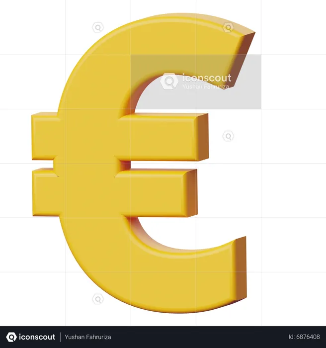 Euro Sign  3D Icon