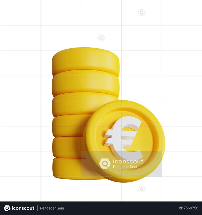 Euro Stack  3D Icon