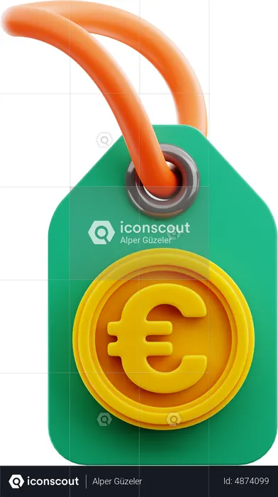 Euro Tag  3D Icon