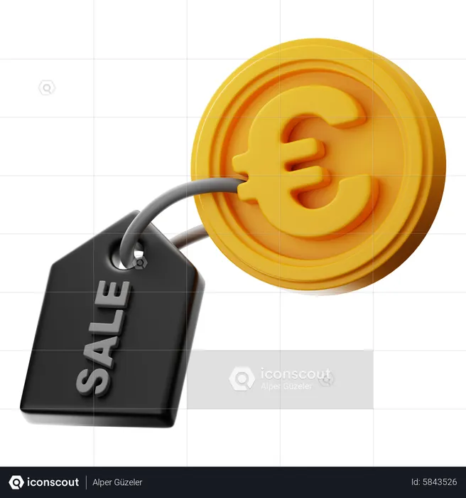 Euro Tag  3D Icon