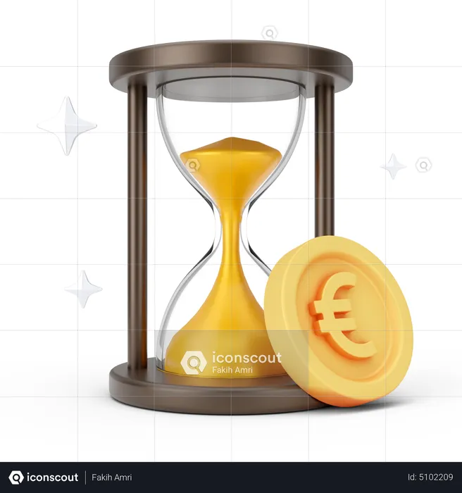 Euro Timer  3D Icon