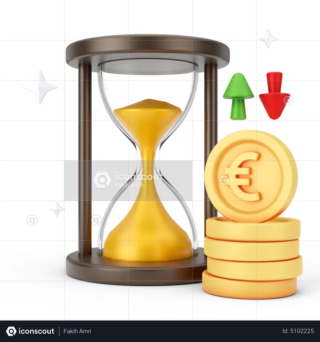 Euro Timer  3D Icon