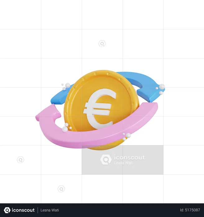 Euro Transaction  3D Icon