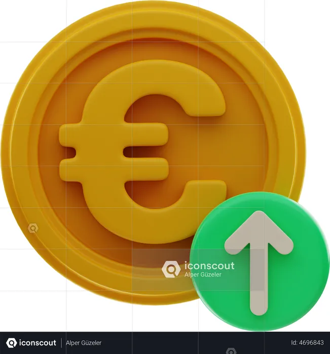 Euro Value Up  3D Illustration