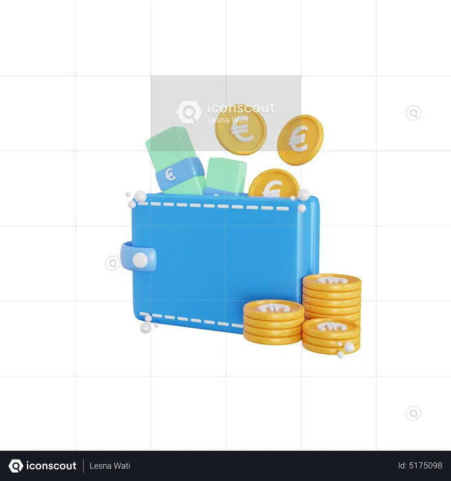 Euro Wallet  3D Icon