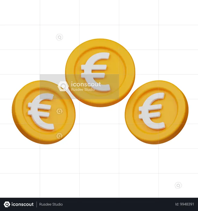 Euro-Münze  3D Icon