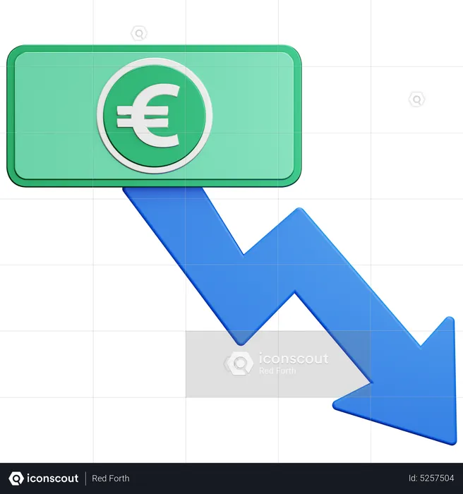 Europe Money Recession  3D Icon