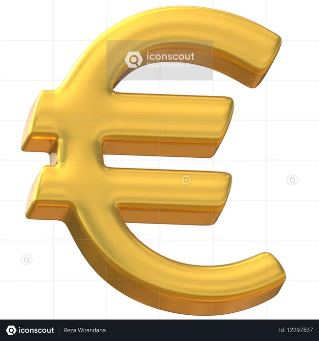 European Euro  3D Icon