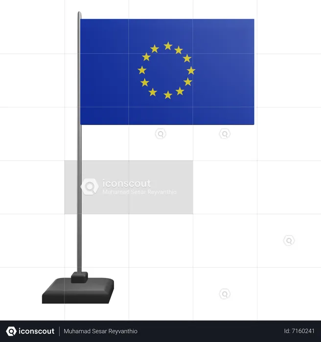 European Union Flag Flag 3D Icon