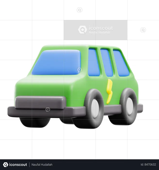 Ev Car  3D Icon