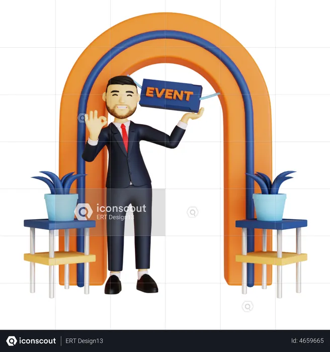 Event Organizer  3D Illustration