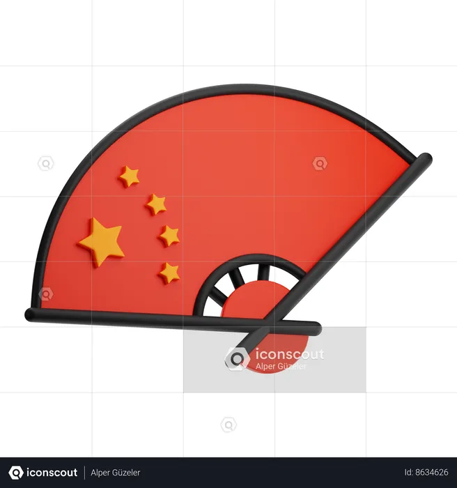 Éventail chinois  3D Icon