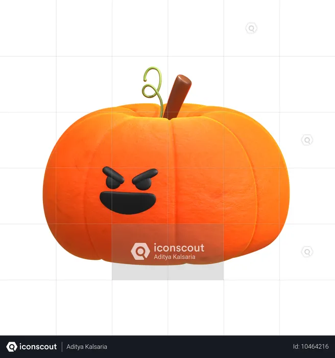 Evil Pumpkin  3D Icon