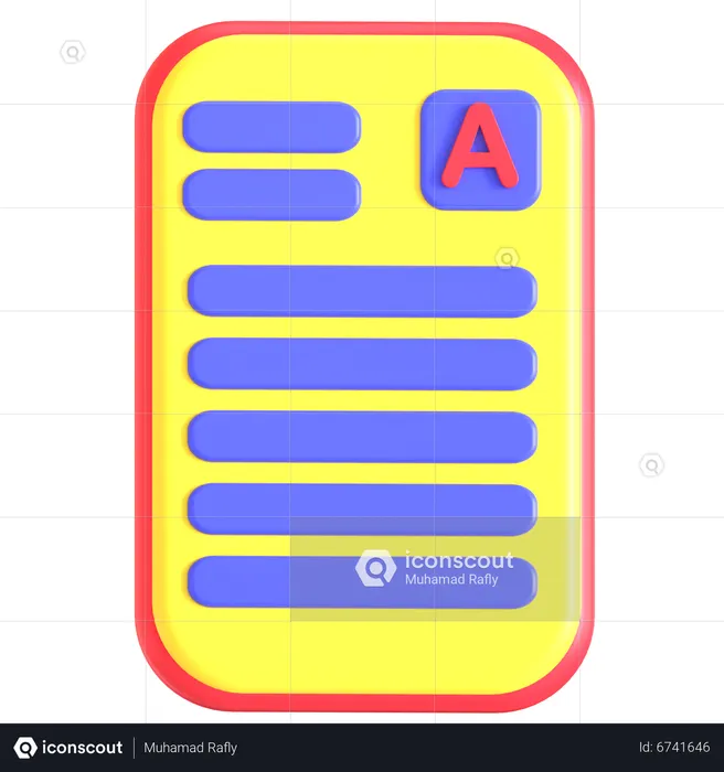 Exam  3D Icon