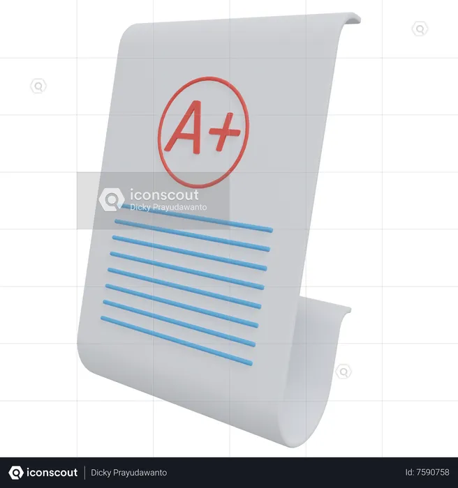 Exam Paper  3D Icon