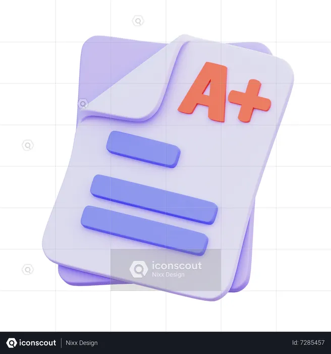 Exam Result  3D Icon
