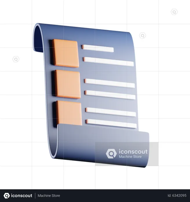 Exam Sheet  3D Icon