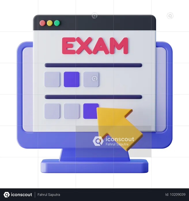 Exame on-line  3D Icon