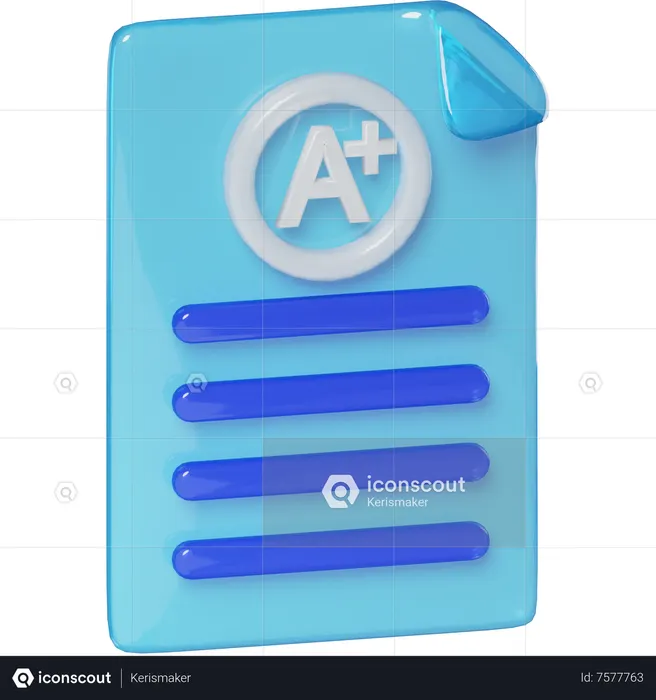 Papel de examen  3D Icon