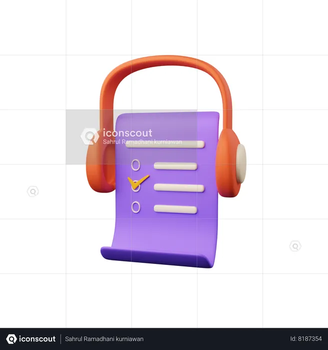 Examen de escucha  3D Icon