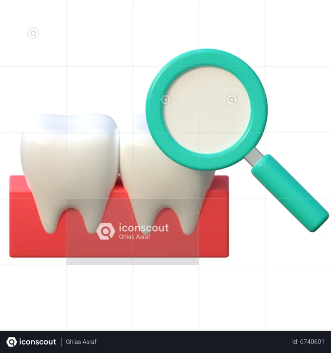 Examen des dents  3D Icon