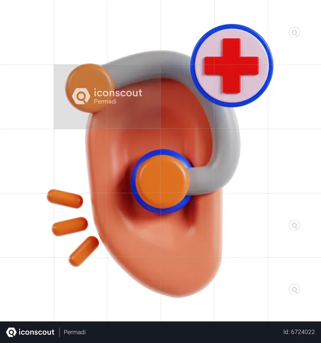 Examen des oreilles  3D Icon