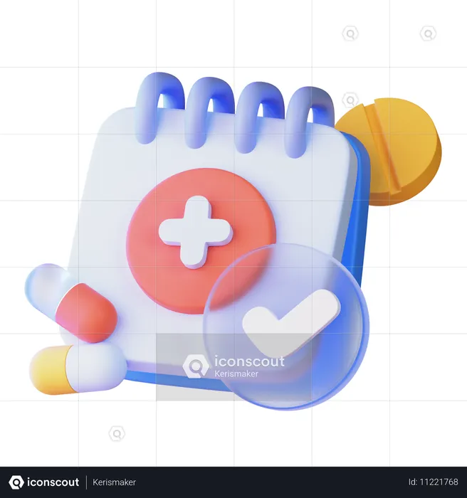 Check-up médical  3D Icon